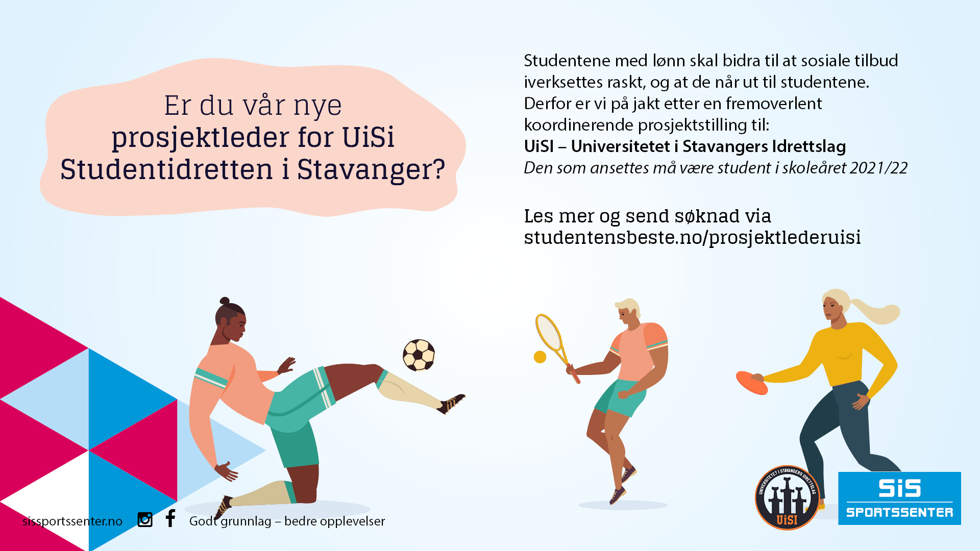 Vi Søker Prosjektleder For UiSi Studentidretten I Stavanger